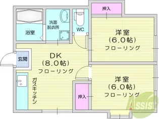ファミール幸町【1階】の間取り