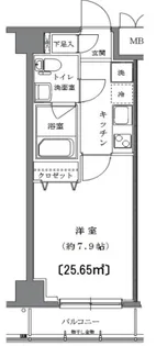 ミルーナヒルズ西日暮里【2階】の間取り