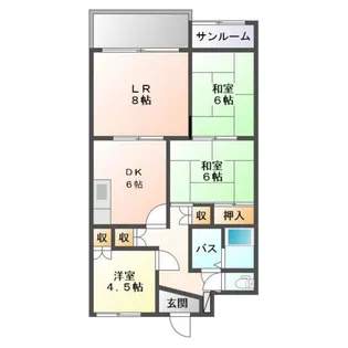 Ashiビル(603)【6階】の間取り