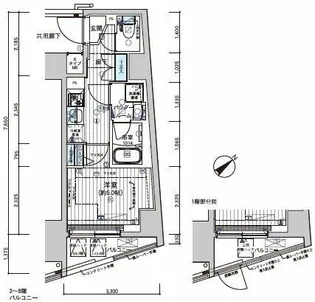 メインステージ不動前II【1階】の間取り