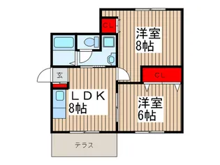 丸商松戸マンション【1階】の間取り