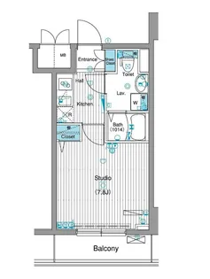 グランド・ガーラ銀座【5階】の間取り