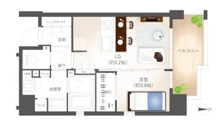クリオラベルヴィ赤坂【4階】の間取り