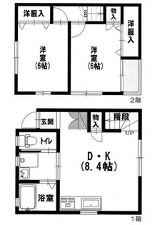 カスケード【2階】の間取り