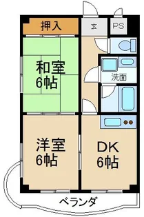ニューハイツ岡山手【1階】の間取り