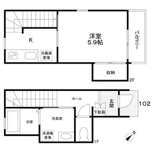 maisonette K2【2階】の間取り