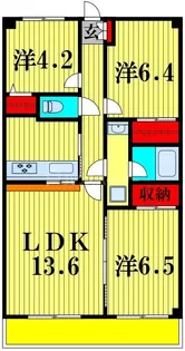 アインズコート柏【4階】の間取り