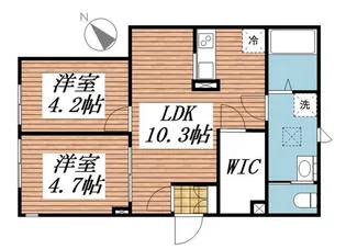 エクウス中村橋【2階】の間取り