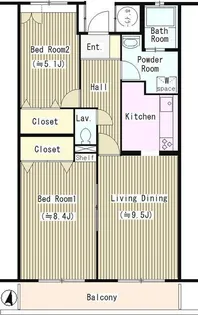 フローラコート【3階】の間取り