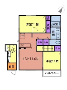 ル・グランジュール【2階】の間取り