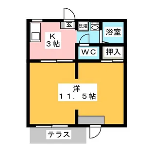 オレンジハウスC【1階】の間取り