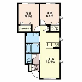 サン・メゾン【1階】の間取り