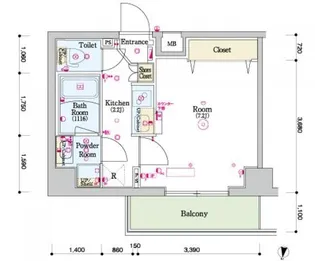 スカイコートグレース新宿中落合【2階】の間取り