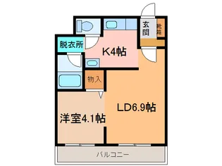 リッツアハイム稲田【2階】の間取り