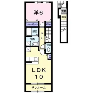 ウィステリア・ガーデンT&K【2階】の間取り