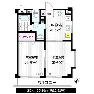 レジデンシア中野【3階】の間取り