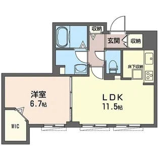 アミティエ高田西【1階】の間取り