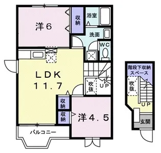 ユーフォリア【2階】の間取り