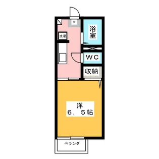 ジュネス徳川【1階】の間取り