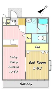 ワンフレンド【2階】の間取り
