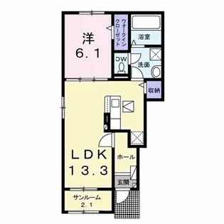 レジデンス フジ B【1階】の間取り