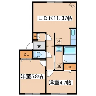 ラ・コリーナ【2階】の間取り