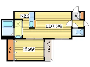 エルミタージュ(北12東12)【2階】の間取り