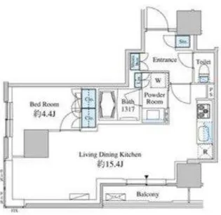 ベルファース芝浦タワー【6階】の間取り