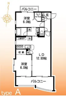 グリュック大野浦【3階】の間取り