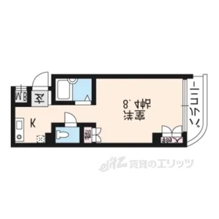 ブランネージュ四条大宮【7階】の間取り