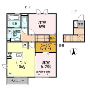 ノーブル アルベロ【2階】の間取り