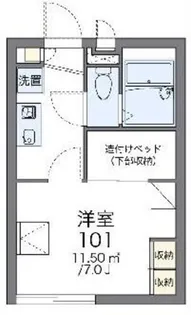 レオパレスしなのII【1階】の間取り