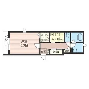 エピソード芝大門【1階】の間取り