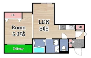 ラモーナ橋波西之町【2階】の間取り