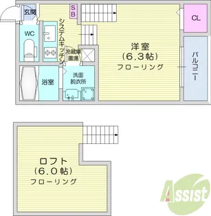 FLAP仙台【2階】の間取り