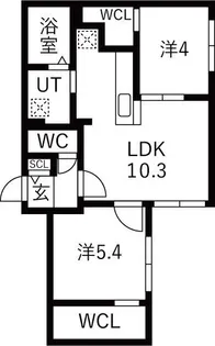 アレグリア本郷通7丁目【1階】の間取り