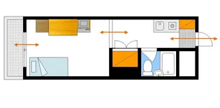 エイトバレー河原町【3階】の間取り
