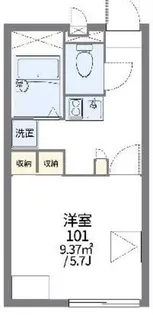 レオパレスLUMIERE【1階】の間取り