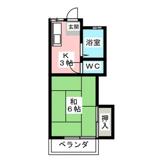 コーポ黒沢台3【1階】の間取り