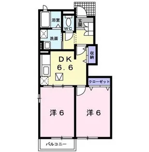 ベルベアーノA【1階】の間取り