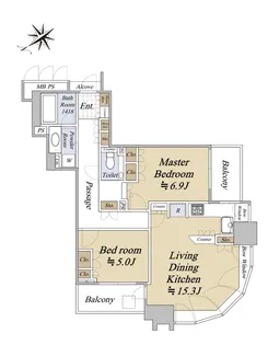 シティタワー大崎【12階】の間取り