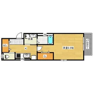 KTIレジデンス寝屋川III【3階】の間取り