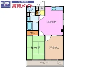 ラ・エスペール707【3階】の間取り