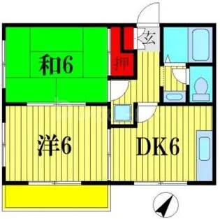クレール松飛台【1階】の間取り