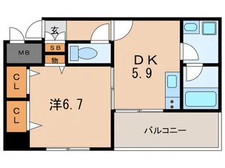 デルファーレ神戸三宮【4階】の間取り