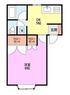 サニーサイドハイツ【2階】の間取り