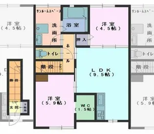 サン・ピエールII【2階】の間取り