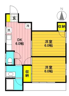 荻野ハイツ【1階】の間取り