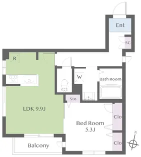 ヴァンタジオ【1階】の間取り