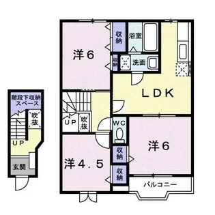 メゾン・ド・フルールB【2階】の間取り
